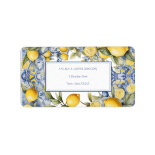 Amalfi Coast Lemon Tegels Italië Gepersonaliseerde Etiket