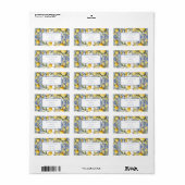 Amalfi Coast Lemon Tegels Italië Gepersonaliseerde Etiket (Full Sheet)