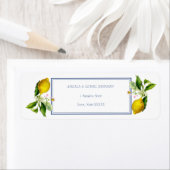 Amalfi Coast Lemon Tegels Italië Gepersonaliseerde Etiket (Insitu)