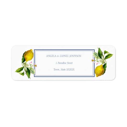Amalfi Coast Lemon Tegels Italië Gepersonaliseerde Etiket (Voorkant)