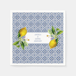 Amalfi Coast Lemon Tegels Italië Gepersonaliseerde Servet