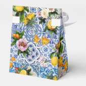 Amalfi Coast Lemon Tegels Italië Huwelijk Bedankdoosjes (Achterkant)