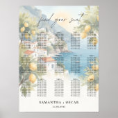 Amalfi Coast Lemon Wedding  Poster (Voorkant)
