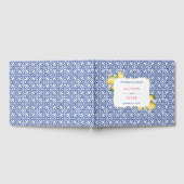 Amalfi Coast Lemons Blue Tegels Trouwdouche Gastenboek (Volledig)