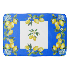 Amalfi Coast Lemons Ocean Blue Badmat