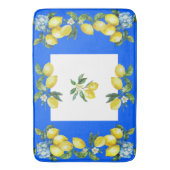 Amalfi Coast Lemons Ocean Blue Badmat (Voorkant Verticaal)