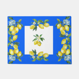Amalfi Coast Lemons Ocean Blue Deurmat