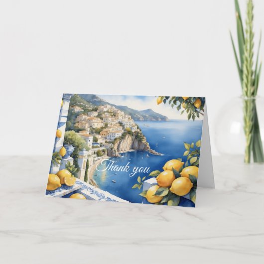 Amalfi Coast Lemons | Uw foto en tekst Bedankkaart (Voorkant)