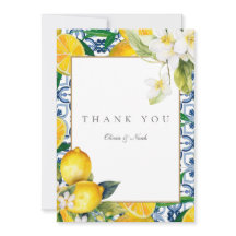 Amalfi Coast Mediterraanse citroen bedankje