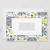 Amalfi Coast Mediterraanse citroen bedankje Bedankkaart (Achterkant)