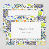 Amalfi Coast Mediterraanse citroen bedankje Bedankkaart (Voorkant / Achterkant)