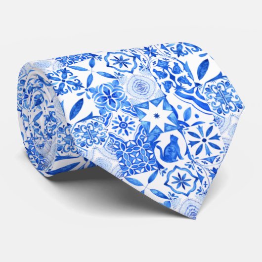 Amalfi Coast | Mediterraanse citroen bruiloft Stropdas (Opgerold)