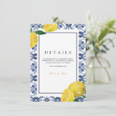 Amalfi Coast Mediterraanse citroen Tegels Details Informatiekaartje (Staand voorkant)