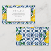 Amalfi Coast Mediterraanse citroen Tegels Details Informatiekaartje (Voorkant / Achterkant)