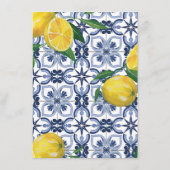 Amalfi Coast Mediterraanse citroen Tegels Details Informatiekaartje (Achterkant)