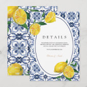 Amalfi Coast Mediterraanse citroen Tegels Details Informatiekaartje (Voorkant / Achterkant)