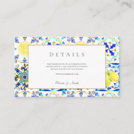 Amalfi Coast Mediterraanse citroen Tegels Details Informatiekaartje