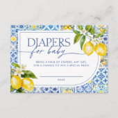 Amalfi Coast Mediterrane citroen luier Raffle Informatiekaartje (Voorkant)