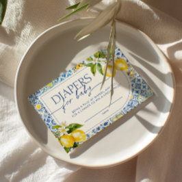 Amalfi Coast Mediterrane citroen luier Raffle Informatiekaartje