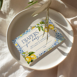 Amalfi Coast Mediterrane citroen luier Raffle Informatiekaartje