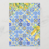 Amalfi Coast | Mediterrane citroen Tegels Menu (Achterkant)