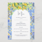 Amalfi Coast | Mediterrane citroen Tegels Menu (Voorkant)