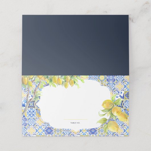 Amalfi Coast | Mediterrane citroen Tegels Plaatskaartje (Buitenkant ongevouwen)