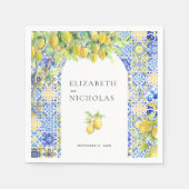 Amalfi Coast | Mediterrane citroen Tegels Servet (Voorkant)