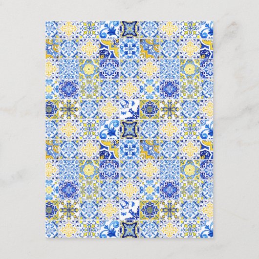 Amalfi Coast | Mediterrane Tegels Gastgegevens Informatiekaartje (Achterkant)