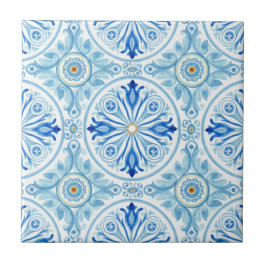 Amalfi Coast Mediterranean Cobalt Blue Tile Tegeltje
