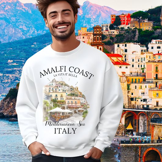 Amalfi Coast Mediterranean View Art Trui
