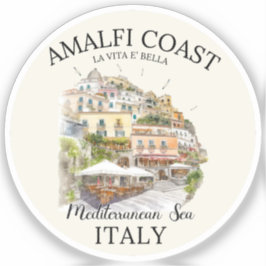 Amalfi Coast Mediterranean View  Sticker