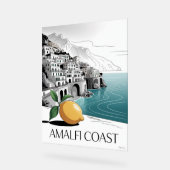 Amalfi Coast Minimalist Line Art Acryl Bord (Hoek)