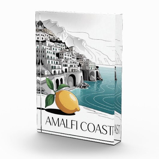 Amalfi Coast Minimalist Line Art Fotoblokken (Rechts)