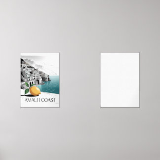 Amalfi Coast Minimalist Line Art Muurkunst Sets