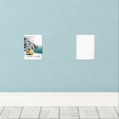 Amalfi Coast Minimalist Line Art Muurkunst Sets (Houten vloer)