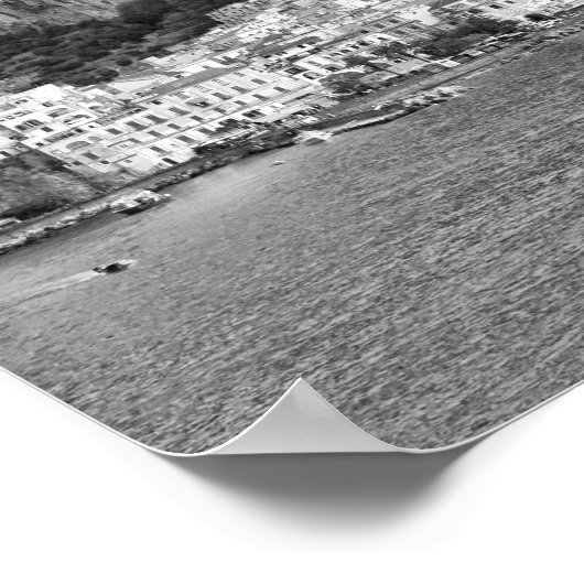 Amalfi Coast Monochromatic Poster (Hoek)