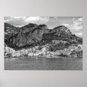 Amalfi Coast Monochromatic Poster (Voorkant)