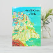 Amalfi Coast of Italy Briefkaart van kunstenaar (Staand voorkant)
