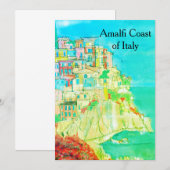 Amalfi Coast of Italy Briefkaart van kunstenaar (Voorkant / Achterkant)