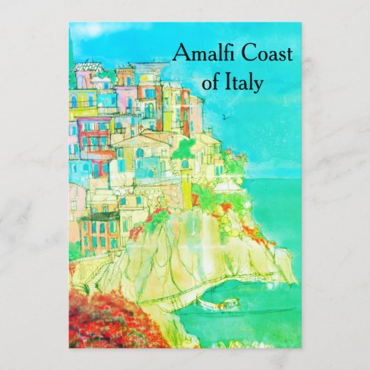 Amalfi Coast of Italy Briefkaart van kunstenaar (Voorkant)