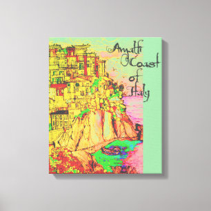Amalfi Coast of Italy Canvas Afdrukken door kunste