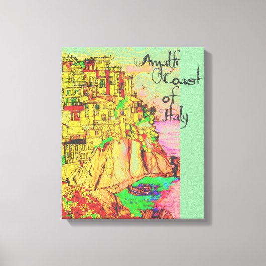 Amalfi Coast of Italy Canvas Print door kunstenaar (Voorkant)