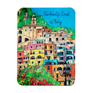Amalfi Coast of Italy Colorful Contemmodern Art Magneet