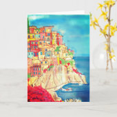Amalfi Coast of Italy Greeting Card by artist Kaart (Gele Bloem)