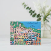 Amalfi Coast of Italy Traditional Art Briefkaart (Staand voorkant)