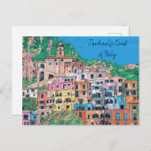 Amalfi Coast of Italy Traditional Art Briefkaart (Voorkant / Achterkant)