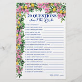 Amalfi Coast Pink Lemons 20 Vragen Spel Flyer (Voorkant)