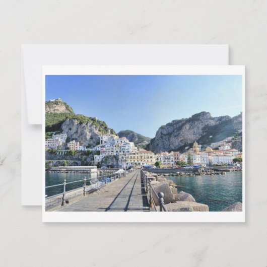 Amalfi Coast Port Feestdagenkaart (Voorkant)