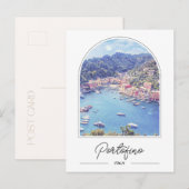 Amalfi Coast Portofino Italië Foto Briefkaart (Voorkant / Achterkant)